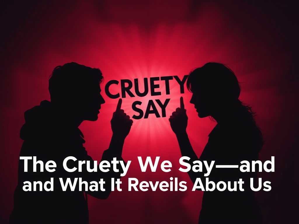 The Cruelty We Say—and What It Reveals About&nbsp;Us